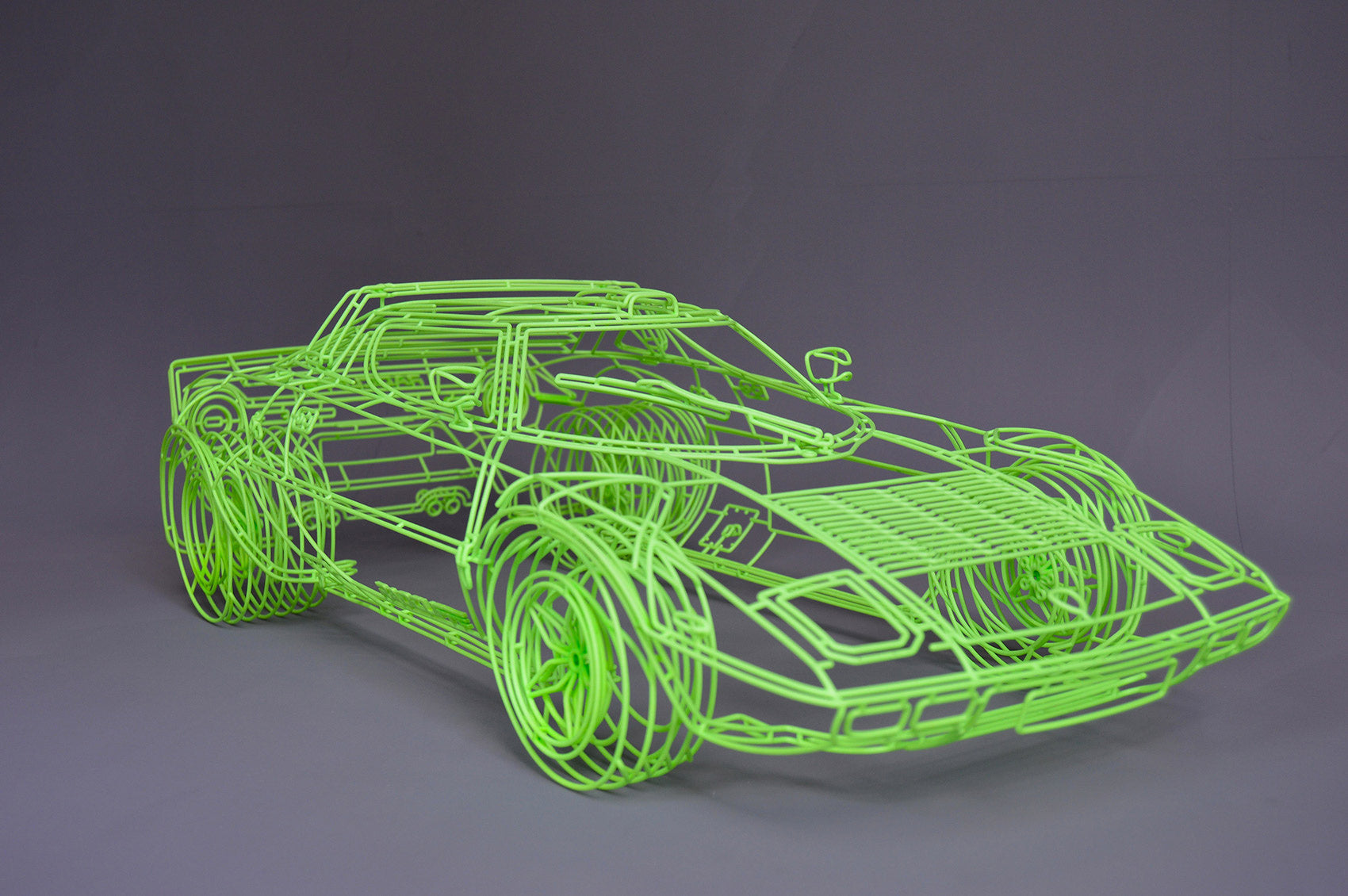 Lancia Stratos — wire sculpture by Benedict Radcliffe