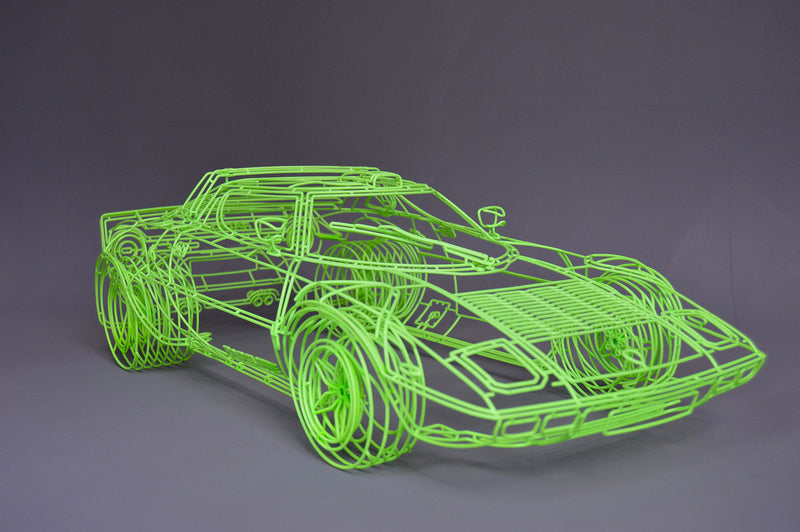Lancia Stratos — wire sculpture by Benedict Radcliffe